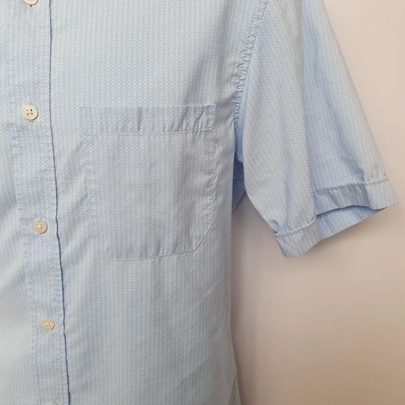 Mens Shirt Marks Spencer Blue Harbour Blue Short Sleeved Uk Medium - Picture 7 of 7